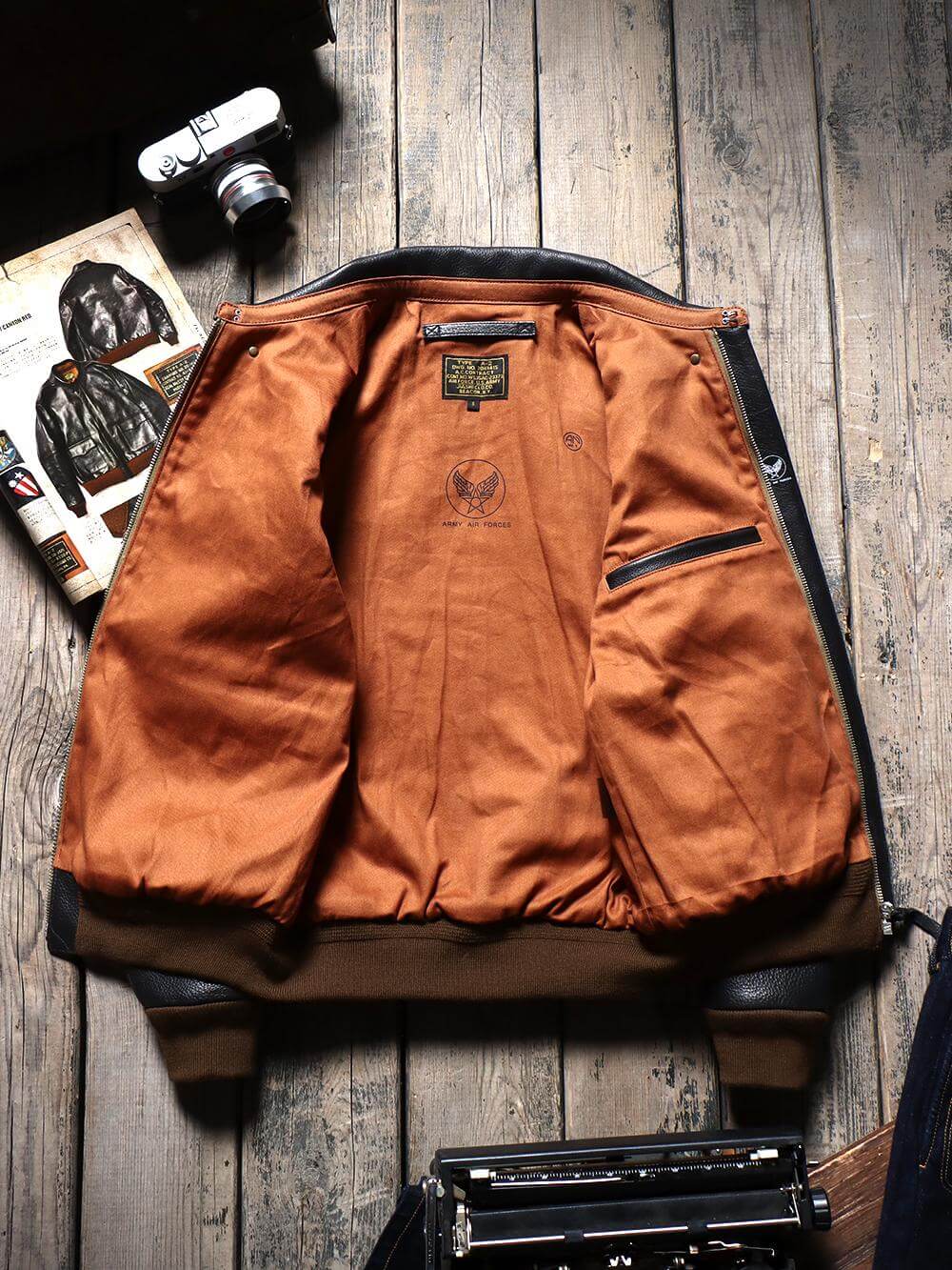 Men's Leather Jacket - Black