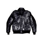 Men's A-2 Flight Leather Jacket, Horsehide - Black