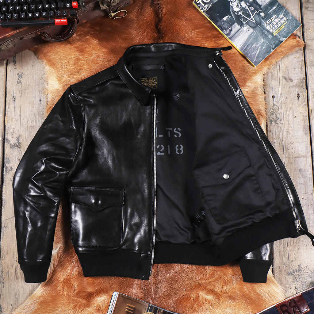 Men's Leather Jacket - Black