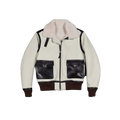Men's A2 Leather Shearling Flight Jacket - Beige