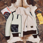 Men's Leather Jacket - Beige