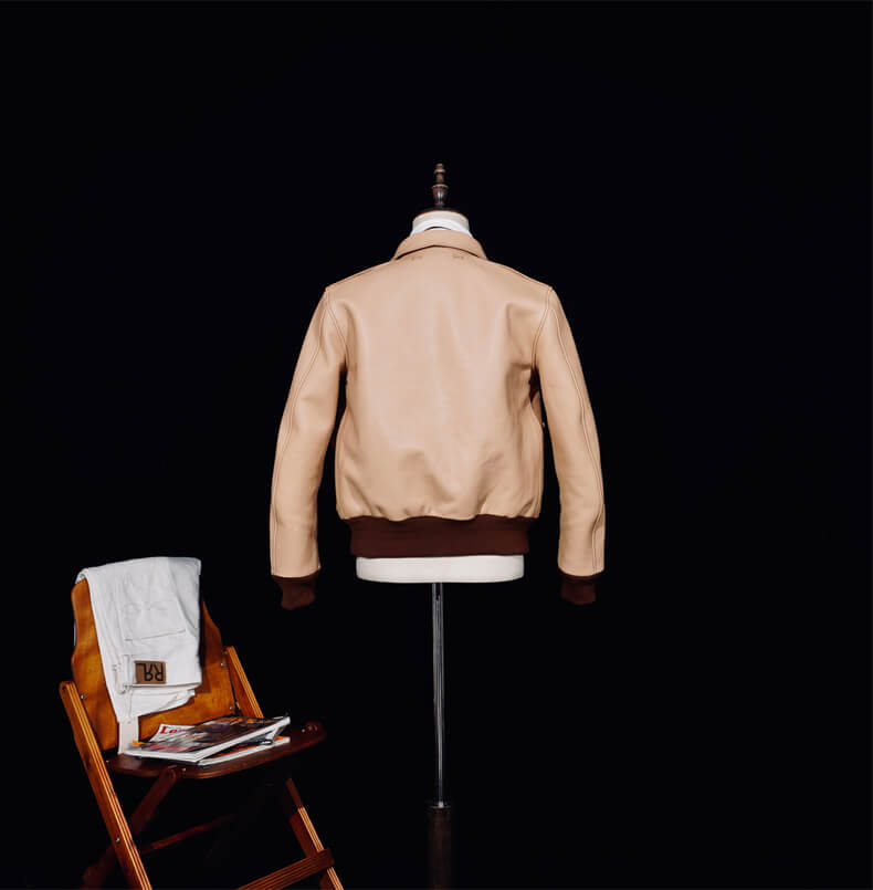 Men's Leather Jacket - Natural Cowhide