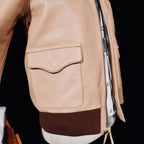 Men's Leather Jacket - Natural Cowhide