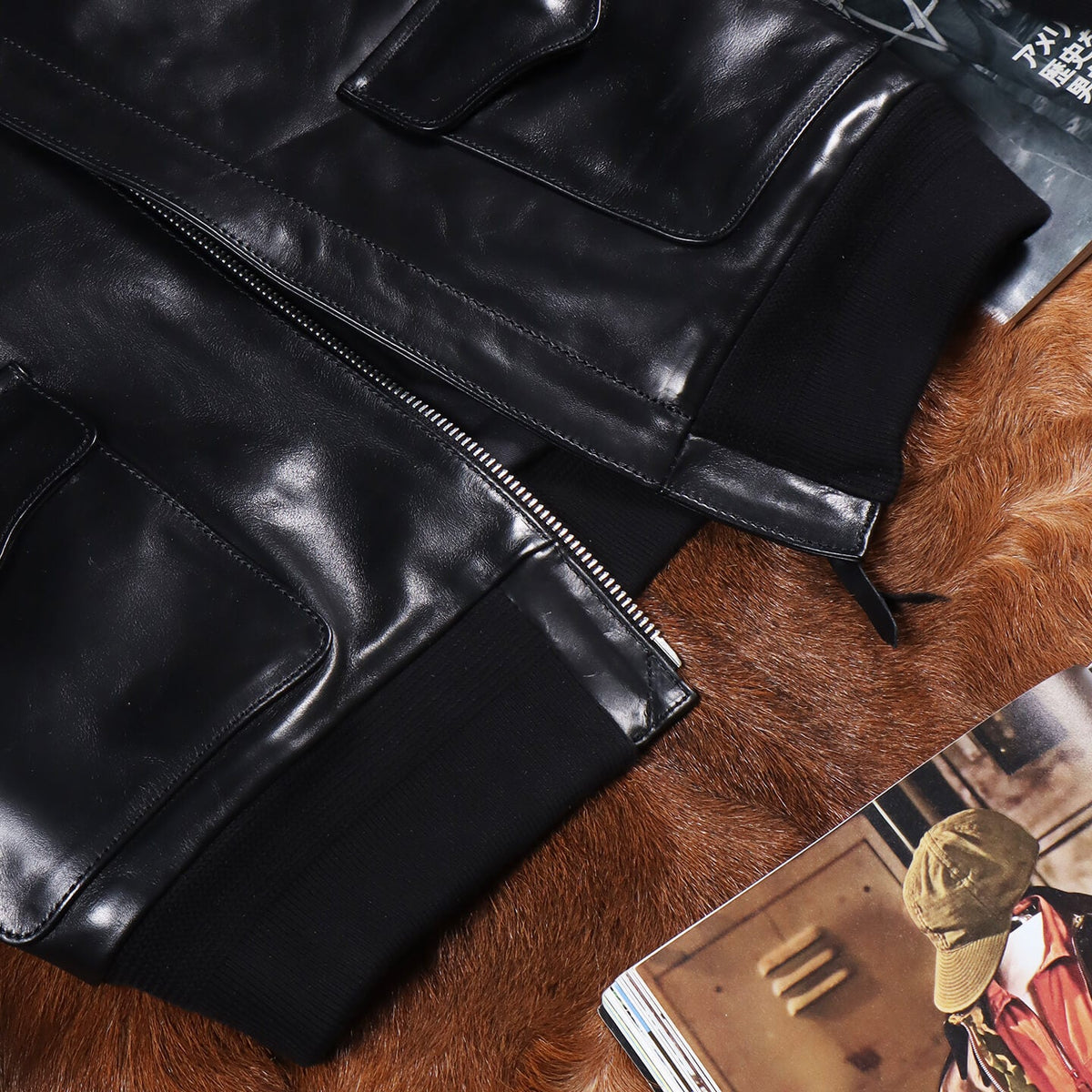 Men's Leather Jacket - Black