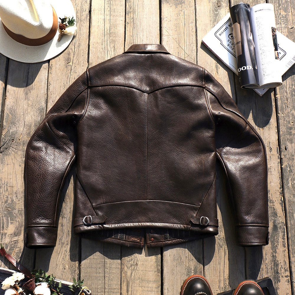 Men's Leather Jacket - L