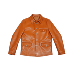 Men's Brakeman Leather Jacket, Amber - Amber