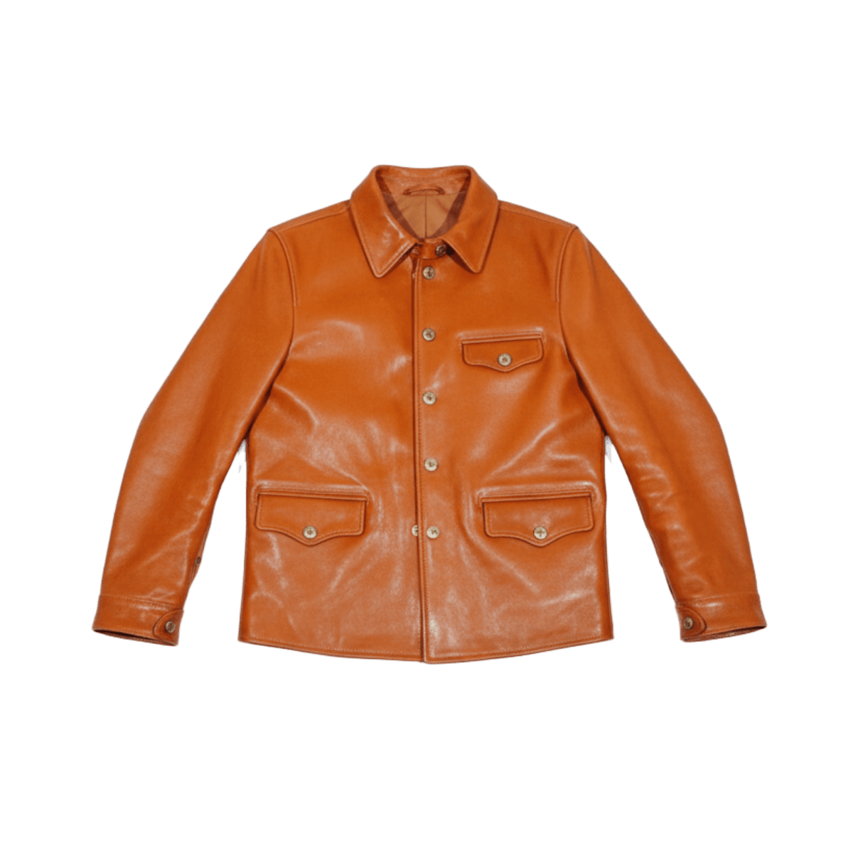 Men's Brakeman Leather Jacket, Amber - Amber