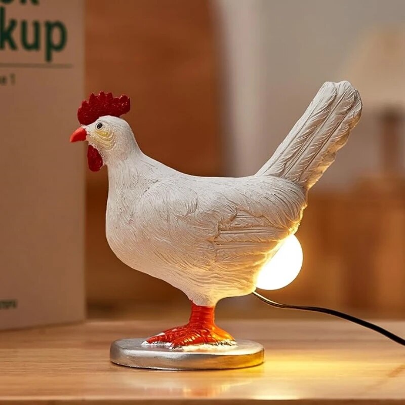 Unique Animal Accent Table Lamp - White / 16 × 17 × 8 cm
