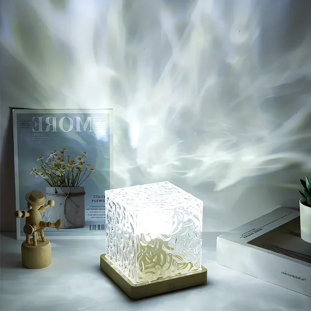 Aurora Cube Lamp - Color-Changing LED with Prism Glow
