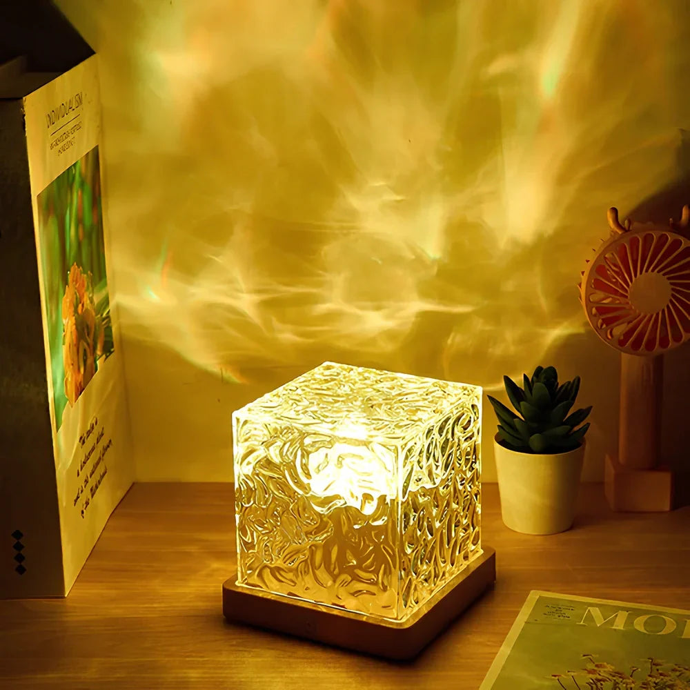 Aurora Cube Lamp - Color-Changing LED with Prism Glow