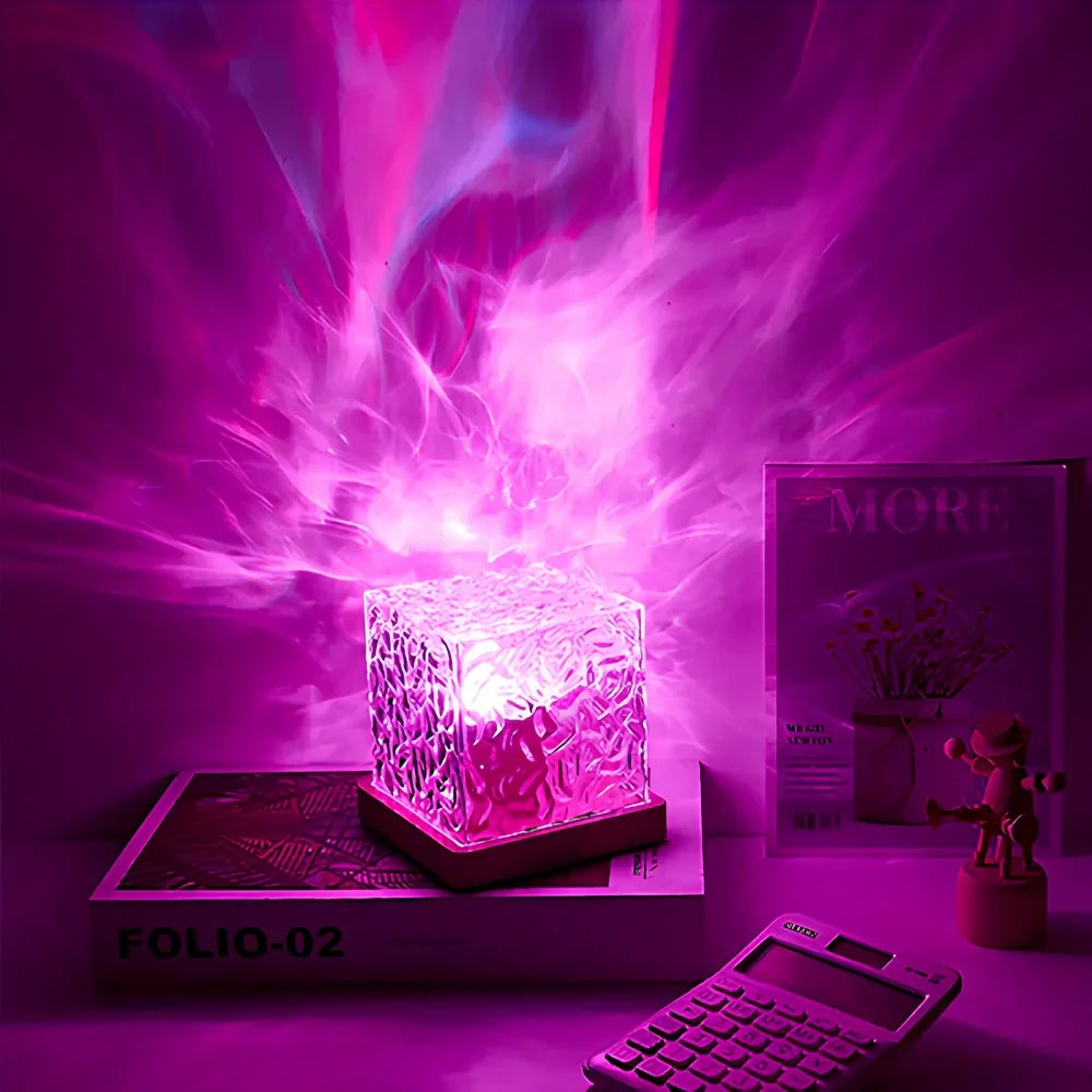 Aurora Cube Lamp - Color-Changing LED with Prism Glow