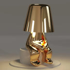 Portable Touch Control Table Lamp - Dimmable Mood Lighting - Silver / Full Set of 5