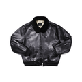 Men's B-15 Bomber Leather Jacket - Black