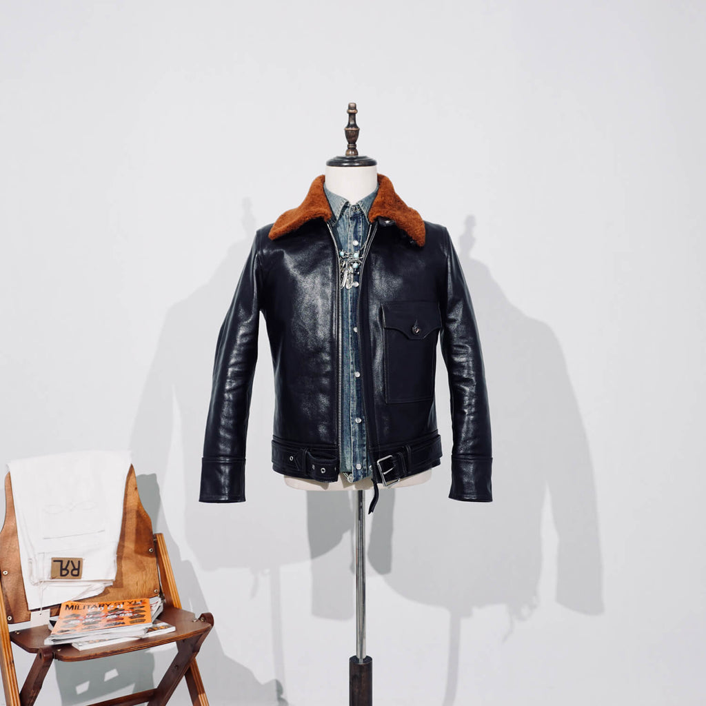 Men's Leather Jacket - Black