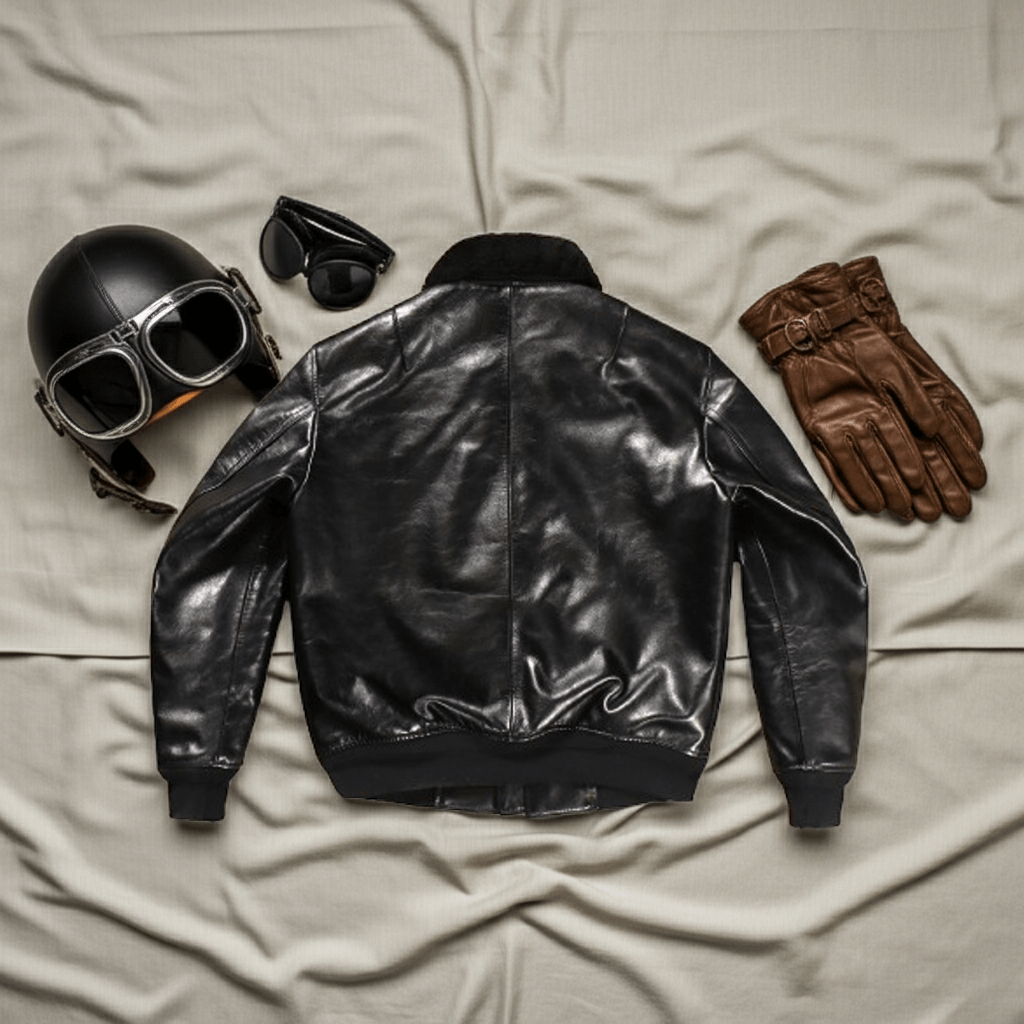 Men's Leather Jacket - Black