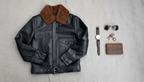 Men's Leather Jacket - Black