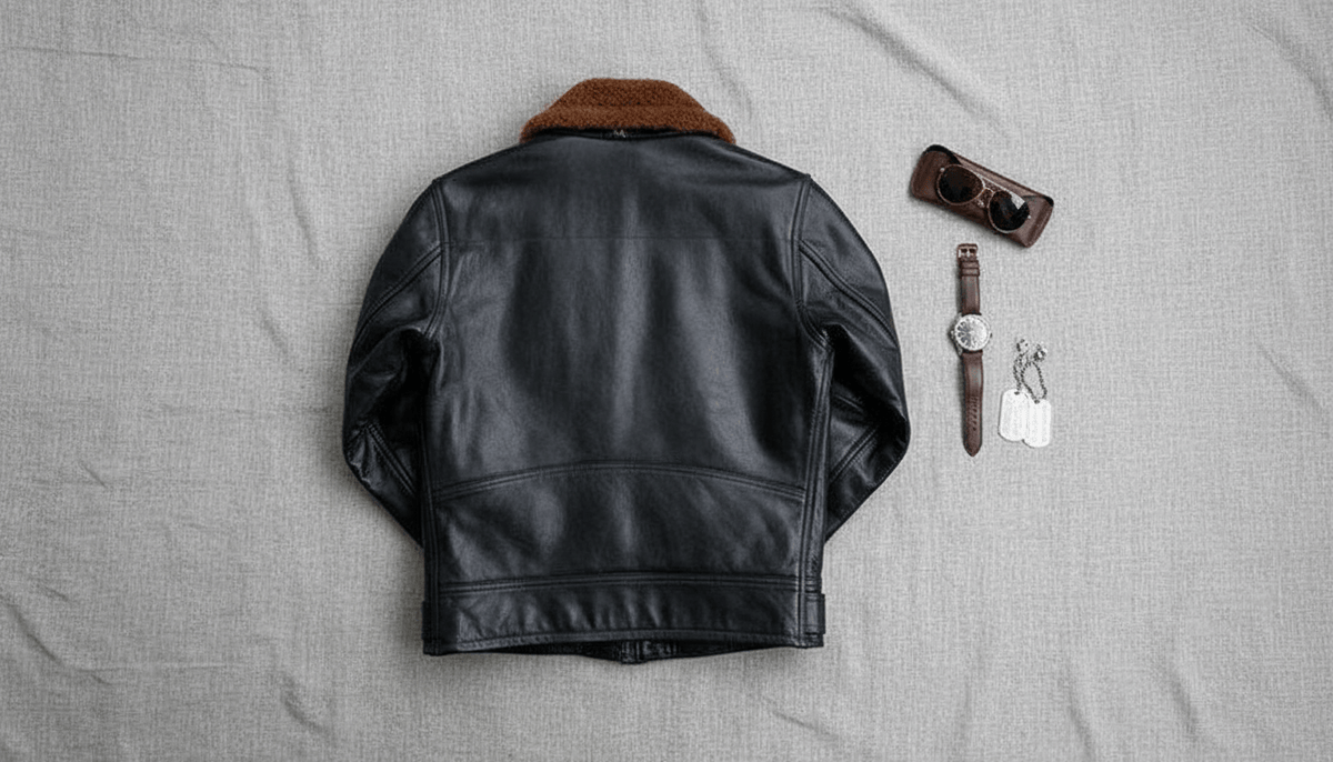 Men's Leather Jacket - Black