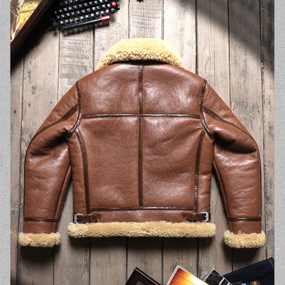 Men's Leather Jacket - Brown