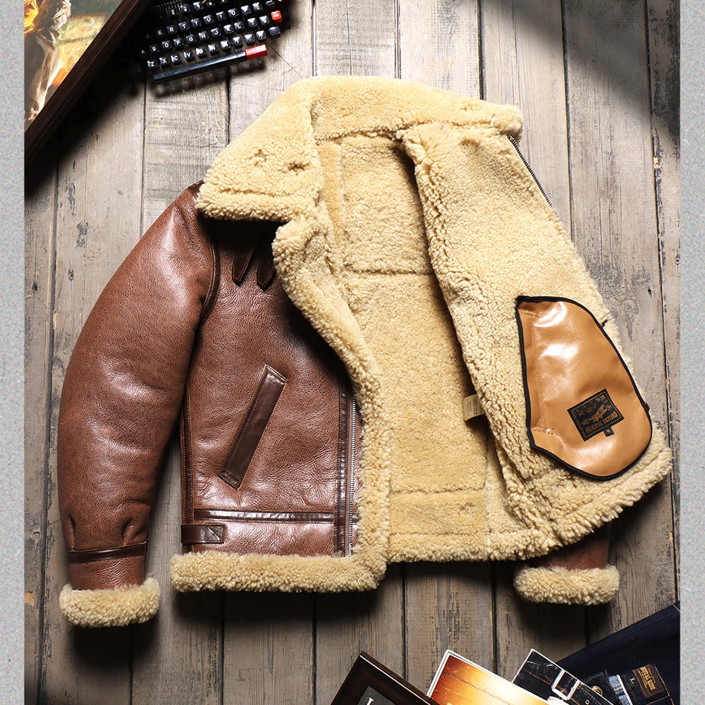 Men's Leather Jacket - Brown