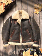 Men's Leather Jacket - Olive
