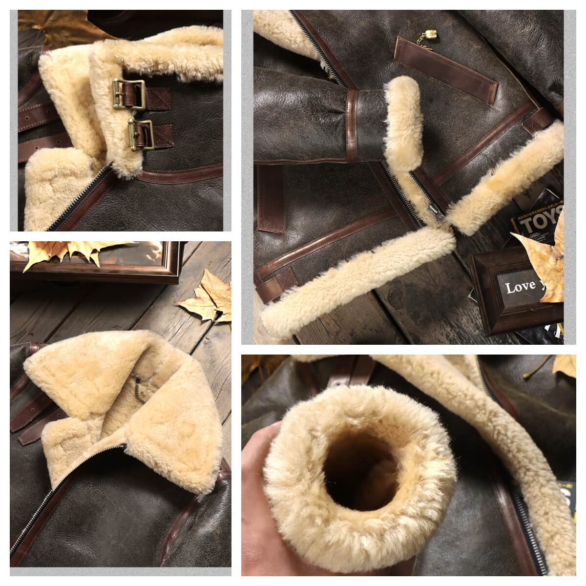 Men's Leather Jacket - Olive
