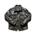 Men's Olive Battle Dress Pattern 37 Leather Jacket - M