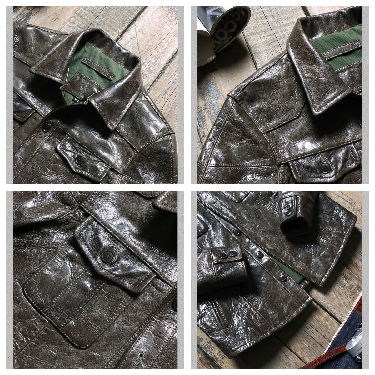 Men's Leather Jacket - XL