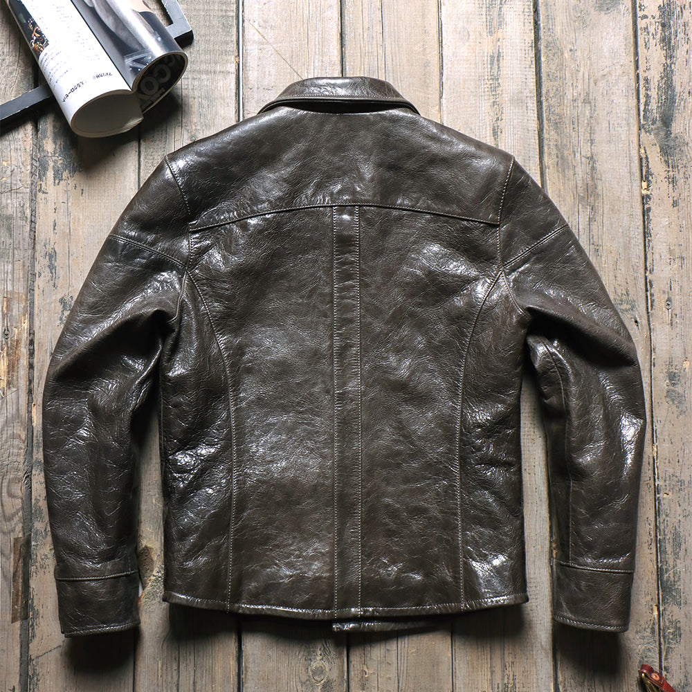 Men's Leather Jacket - L