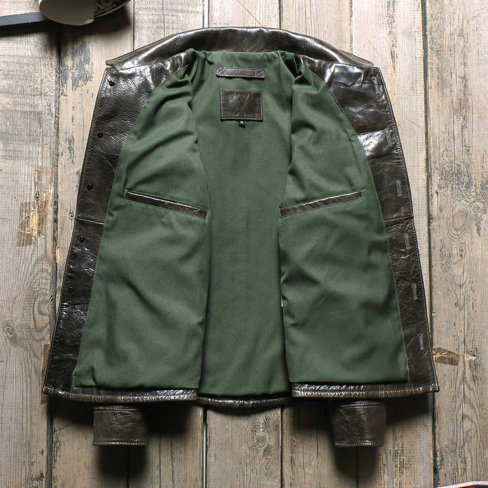 Men's Leather Jacket - L