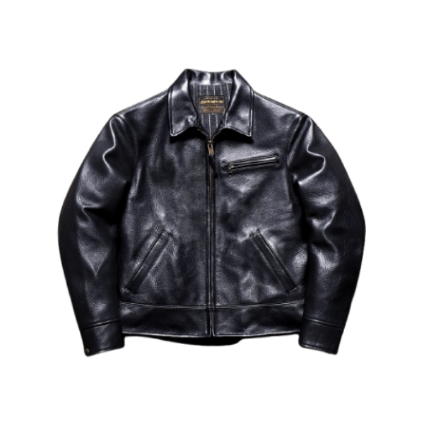 Men's Sports Jacket, Grain Cowhide - Black