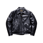Men's Sports Jacket, Grain Cowhide - Black