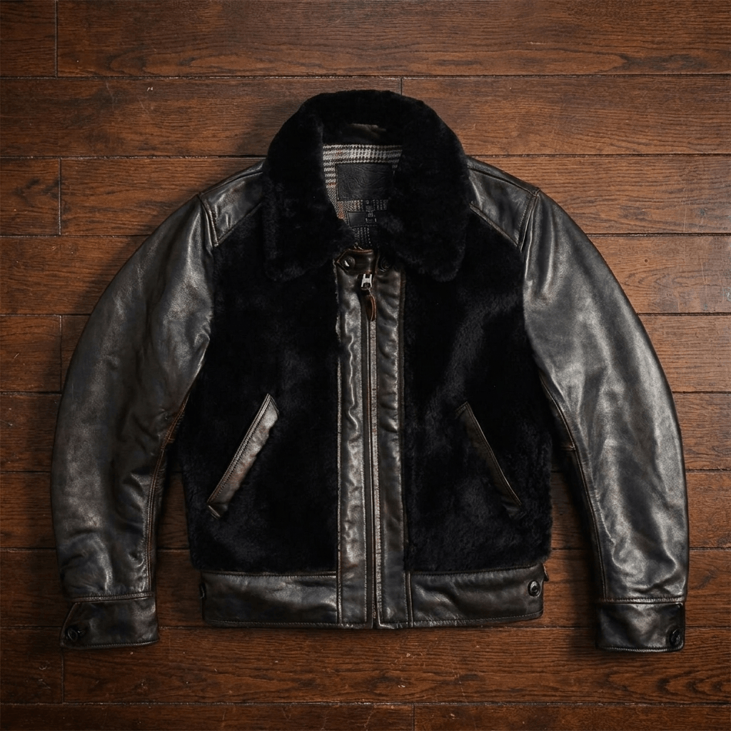 Men's Leather Jacket - Brown