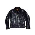 Men's 1930s Sports Leather Jacket Black - Black Horsehide