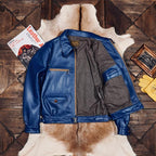 Men's Leather Jacket - Red Brown/Cowhide