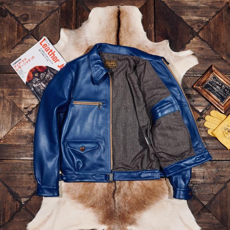 Men's Leather Jacket - Red Brown/Cowhide