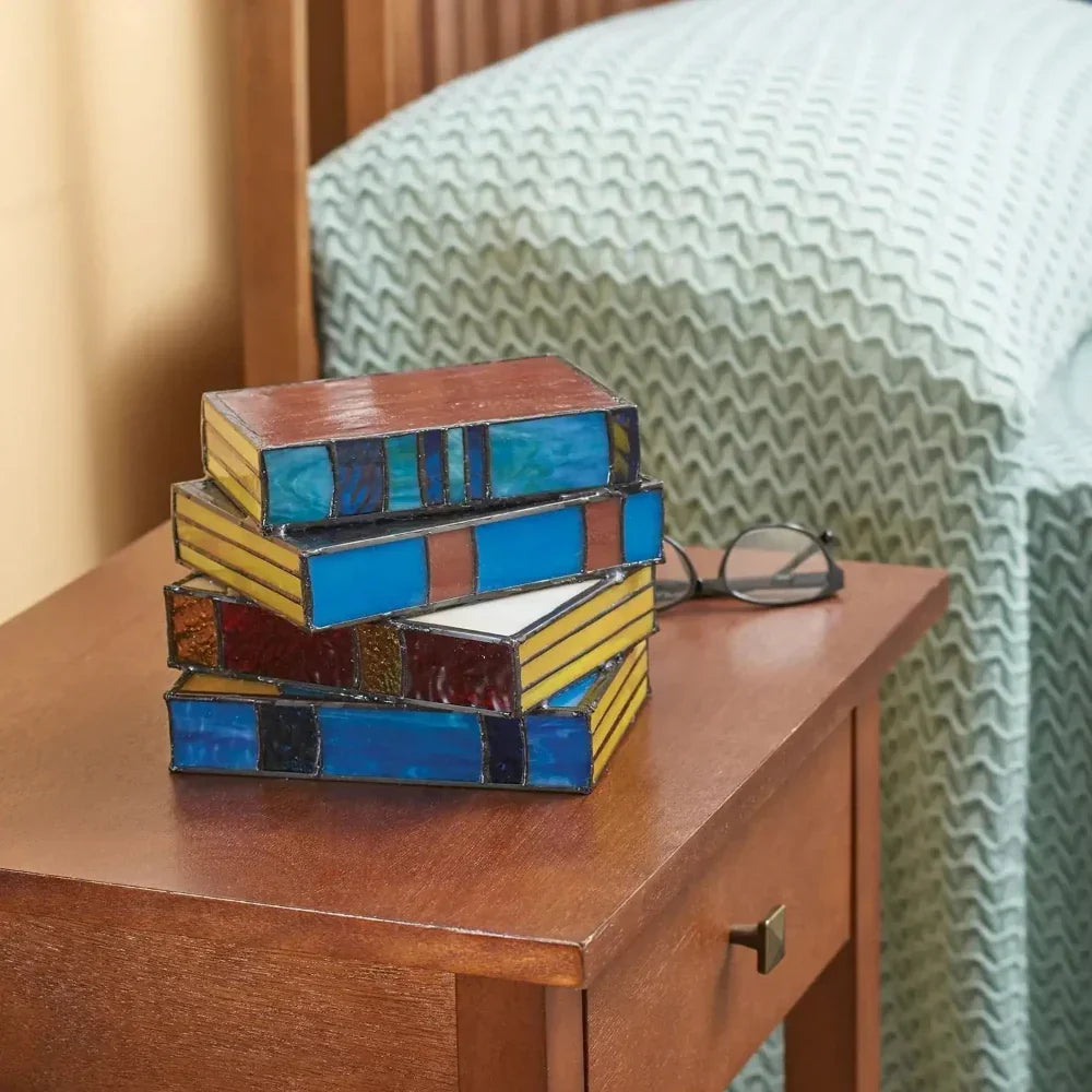 Stacked Book LED Table Lamp - Soft Decorative Light