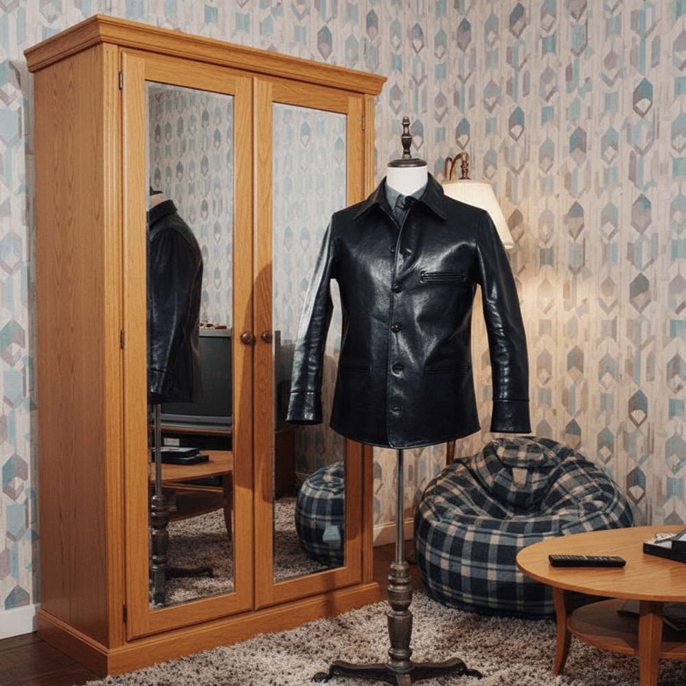 Men's Leather Jacket - XL