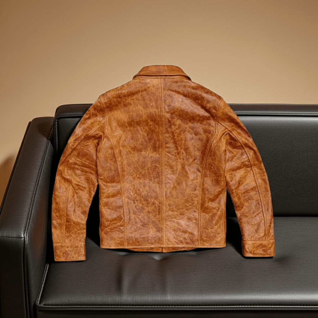 Men's Leather Jacket - Green