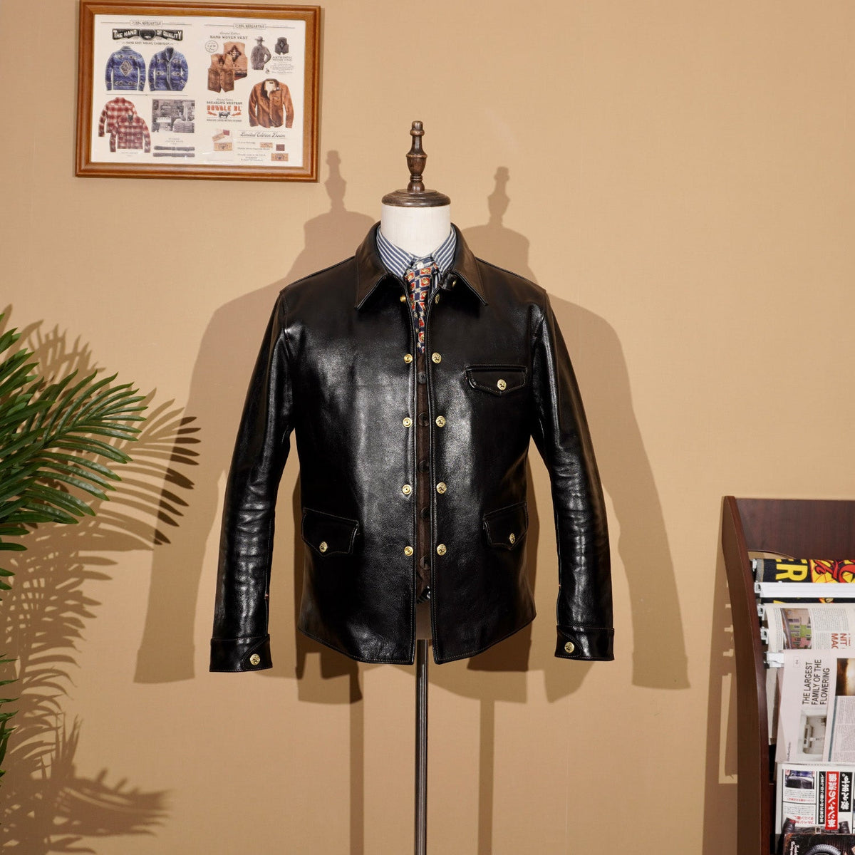 Men's Leather Jacket - Black