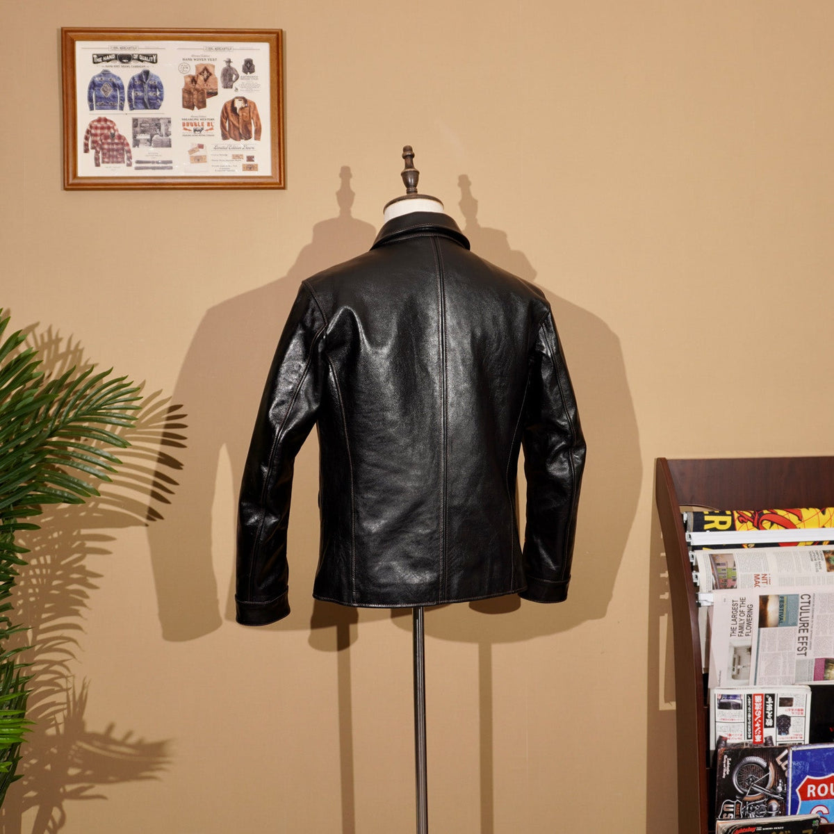 Men's Leather Jacket - Black