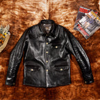 Men's Leather Jacket - Black