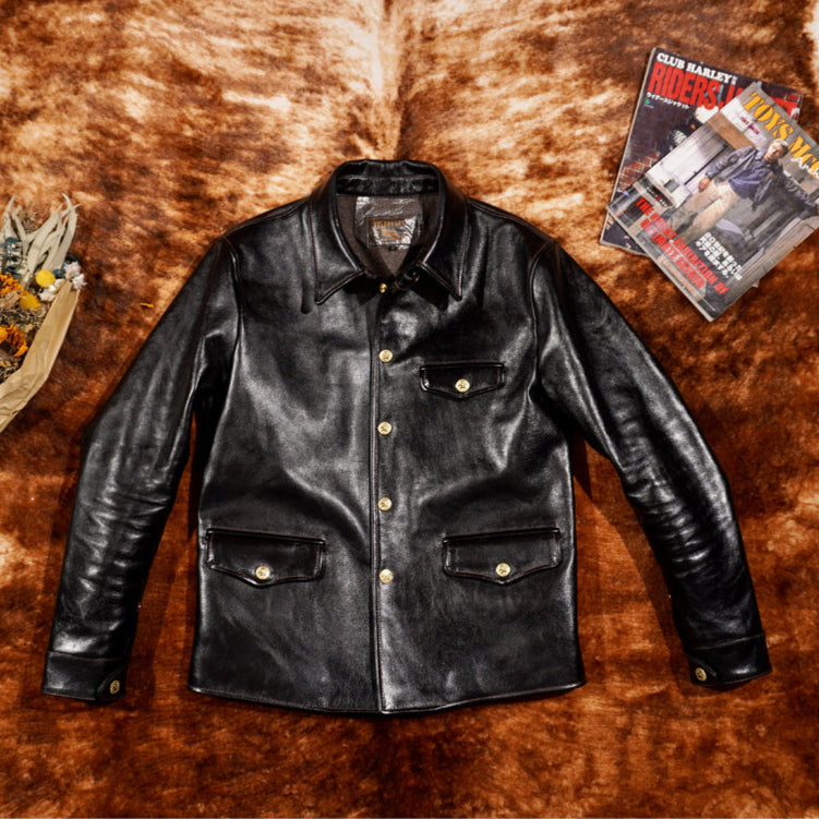 Men's Leather Jacket - Black