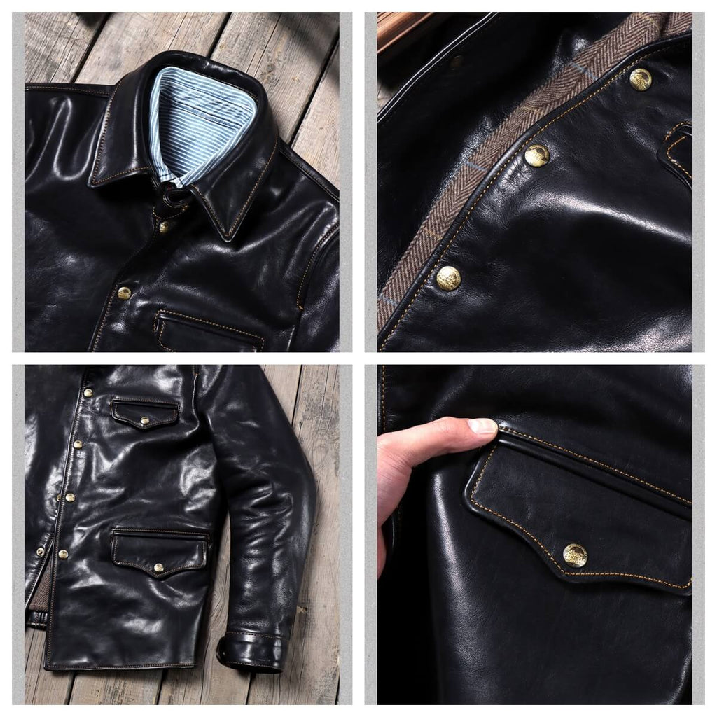 Men's Leather Jacket - Black