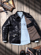 Men's Leather Jacket - Black