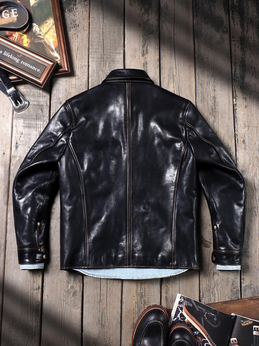 Men's Leather Jacket - Black