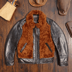 Men's Leather Jacket - Brown