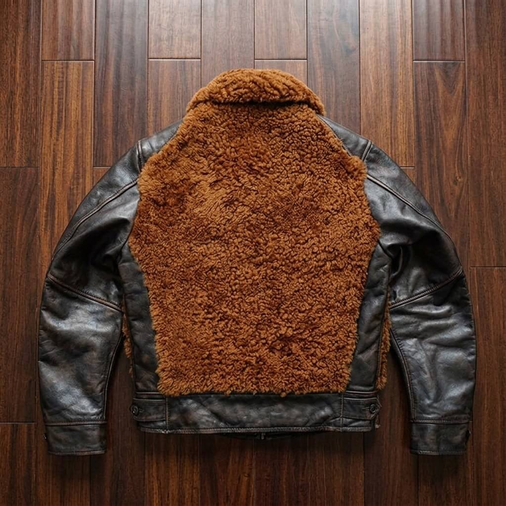 Men's Leather Jacket - Brown