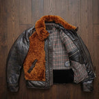 Men's Leather Jacket - Brown