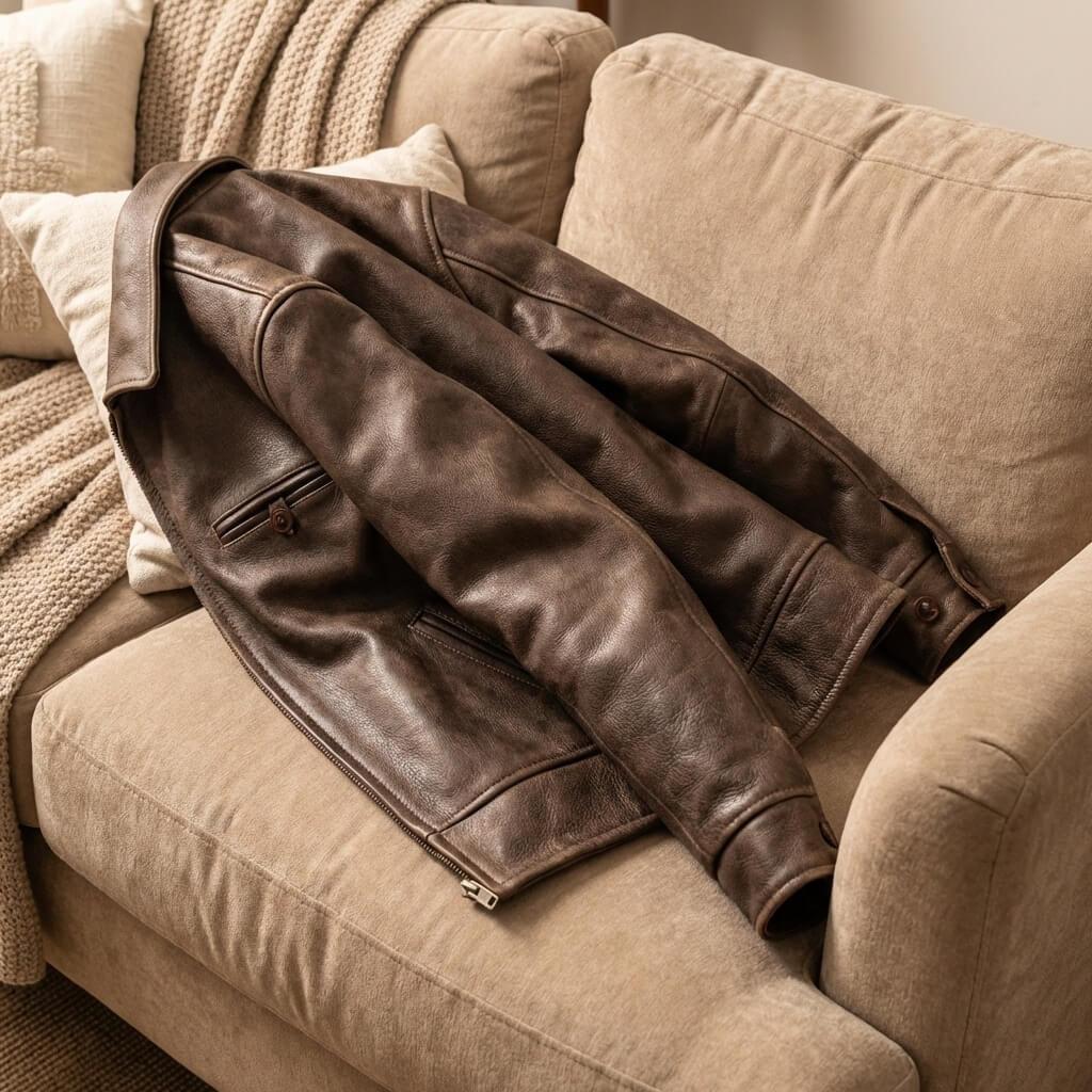 Men's Leather Jacket - XXL