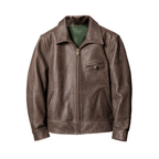 Men's 1940s Motorcycle Leather Jacket - S